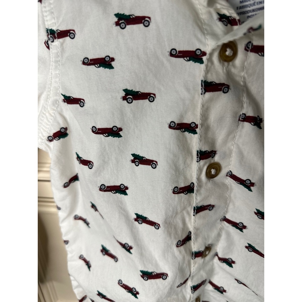Tommy Bahama Kids Button-Up Shirt‎ | Size 3T | Holiday Car Print | 100% Cotton - Picture 5 of 6